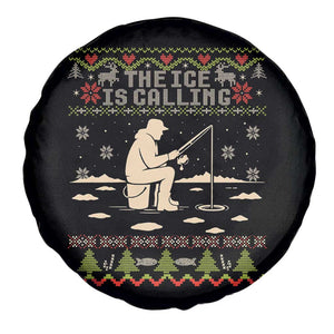 Funny Christmas Ice Fishing Spare Tire Cover Merry Fishmas Fish Fishing Ugly Xmas TS10 Print Your Wear