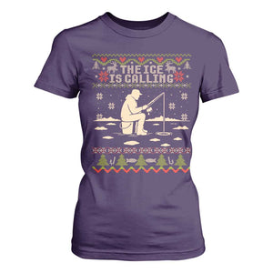 Funny Christmas Ice Fishing T Shirt For Women Merry Fishmas Fish Fishing Ugly Xmas TS10 Purple Print Your Wear