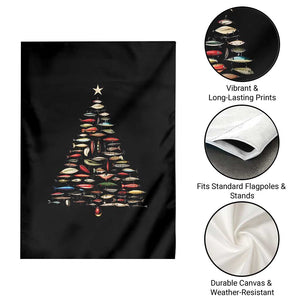 Fishing Lure Christmas Tree Garden Flag Retro Fisherman Xmas Fish Fly TS10 Print Your Wear