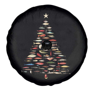 Fishing Lure Christmas Tree Spare Tire Cover Retro Fisherman Xmas Fish Fly TS10 Print Your Wear