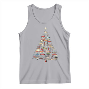 Fishing Lure Christmas Tree Tank Top Retro Fisherman Xmas Fish Fly TS10 Athletic Heather Print Your Wear