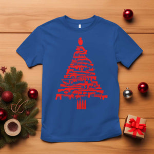Funny Guns Christmas T Shirt 2nd Amendment Xmas Tree Gun Lovers TS10 Royal Blue Print Your Wear