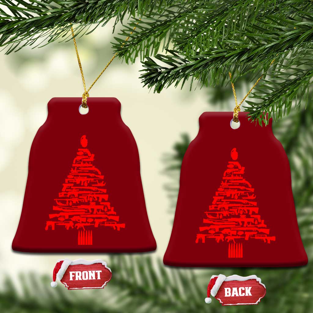 Funny Guns Christmas Ceramic Ornament 2nd Amendment Xmas Tree Gun Lovers TS10 Print Your Wear