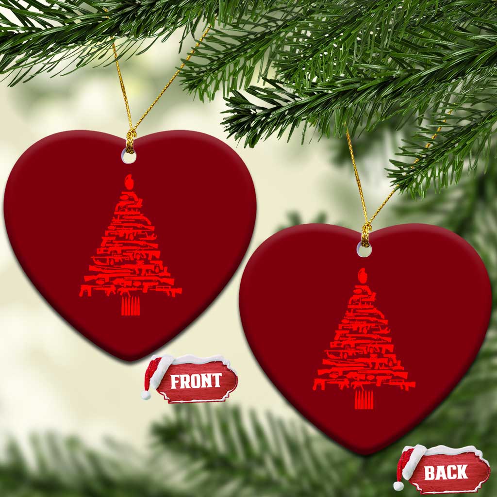Funny Guns Christmas Ceramic Ornament 2nd Amendment Xmas Tree Gun Lovers TS10 Print Your Wear