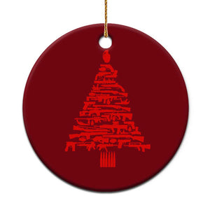 Funny Guns Christmas Ceramic Ornament 2nd Amendment Xmas Tree Gun Lovers TS10 1pc Red Print Your Wear