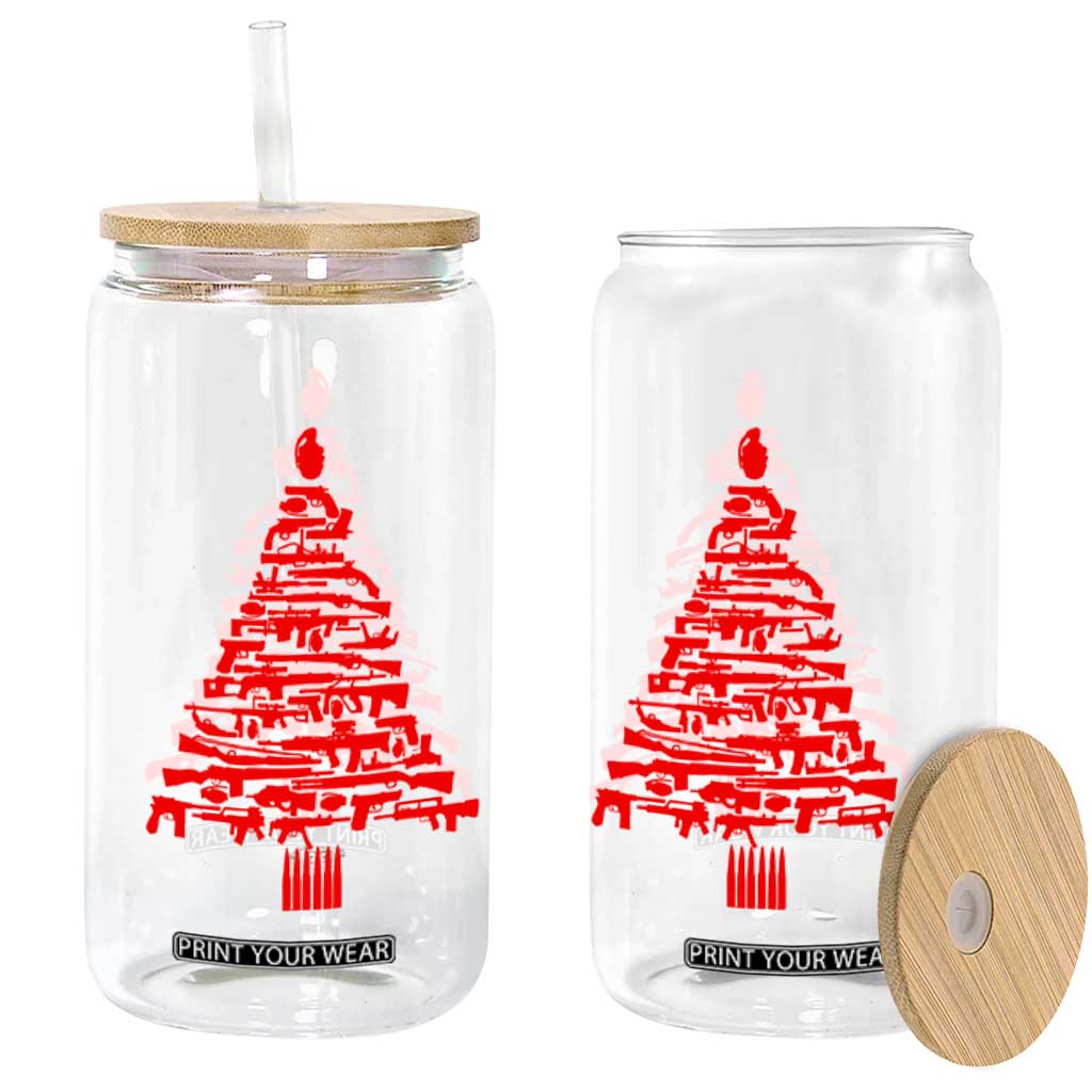 Funny Guns Christmas Glass Can 2nd Amendment Xmas Tree Gun Lovers TS10 Print Your Wear