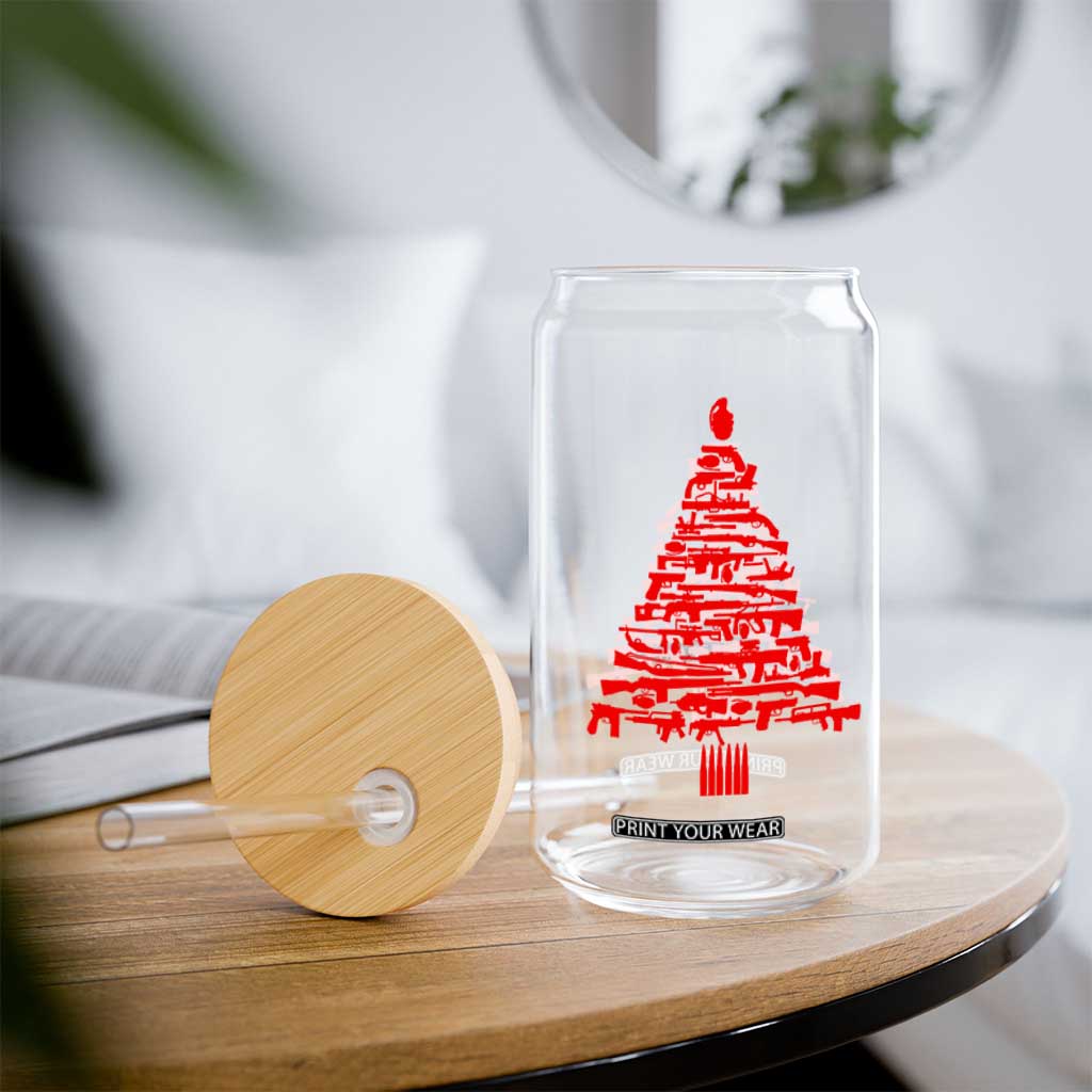 Funny Guns Christmas Glass Can 2nd Amendment Xmas Tree Gun Lovers TS10 Print Your Wear