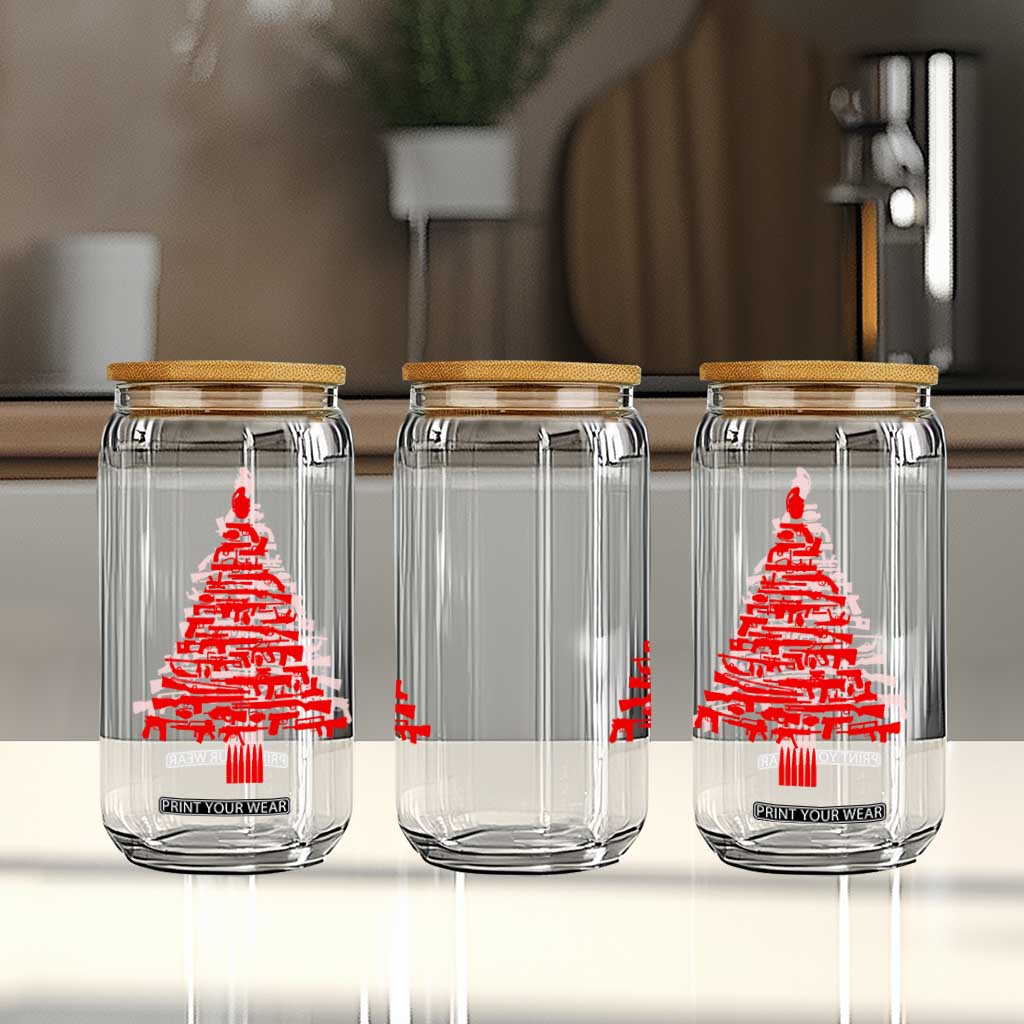 Funny Guns Christmas Glass Can 2nd Amendment Xmas Tree Gun Lovers TS10 Print Your Wear