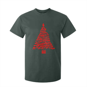 Funny Guns Christmas T Shirt For Kid 2nd Amendment Xmas Tree Gun Lovers TS10 Dark Forest Green Print Your Wear