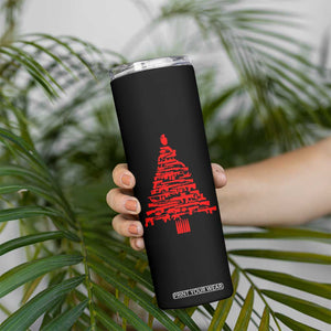 Funny Guns Christmas Skinny Tumbler 2nd Amendment Xmas Tree Gun Lovers TS10 Print Your Wear