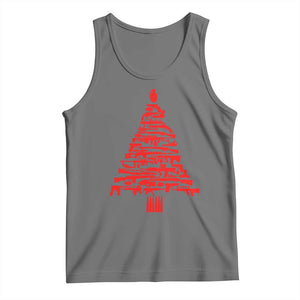 Funny Guns Christmas Tank Top 2nd Amendment Xmas Tree Gun Lovers TS10 Black Heather Print Your Wear