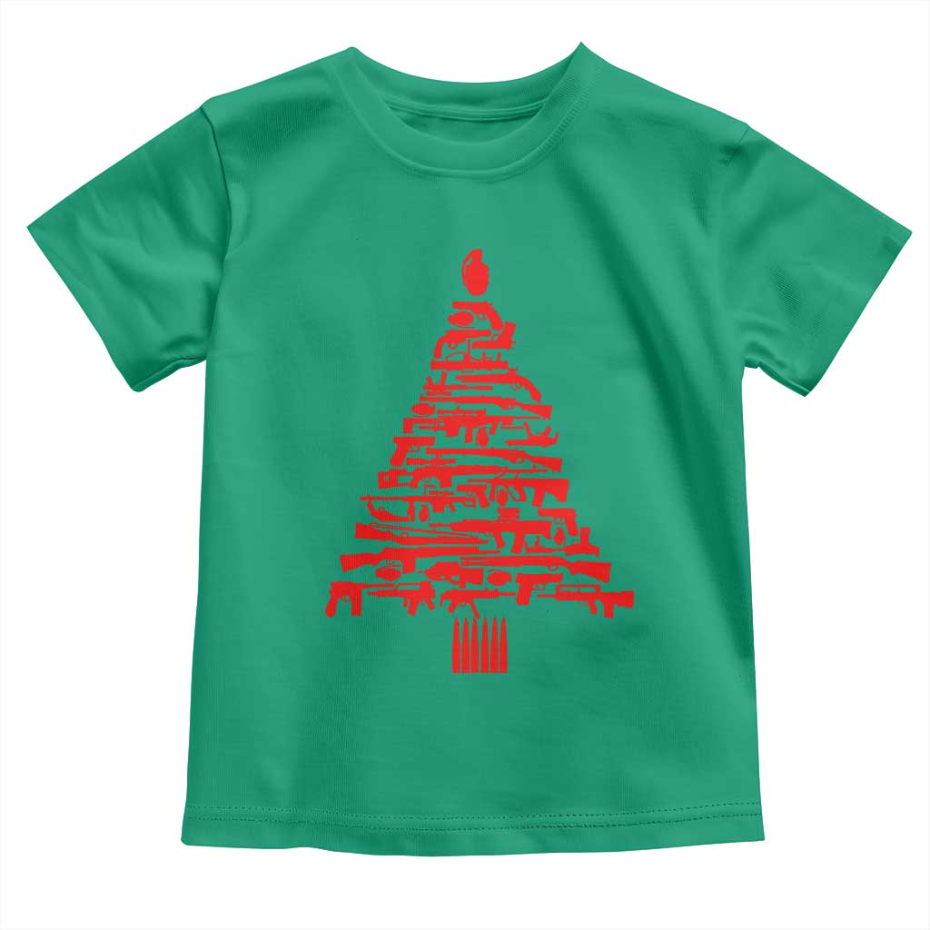 Funny Guns Christmas Toddler T Shirt 2nd Amendment Xmas Tree Gun Lovers TS10 Irish Green Print Your Wear