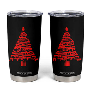Funny Guns Christmas Tumbler Cup 2nd Amendment Xmas Tree Gun Lovers TS10 Black Print Your Wear
