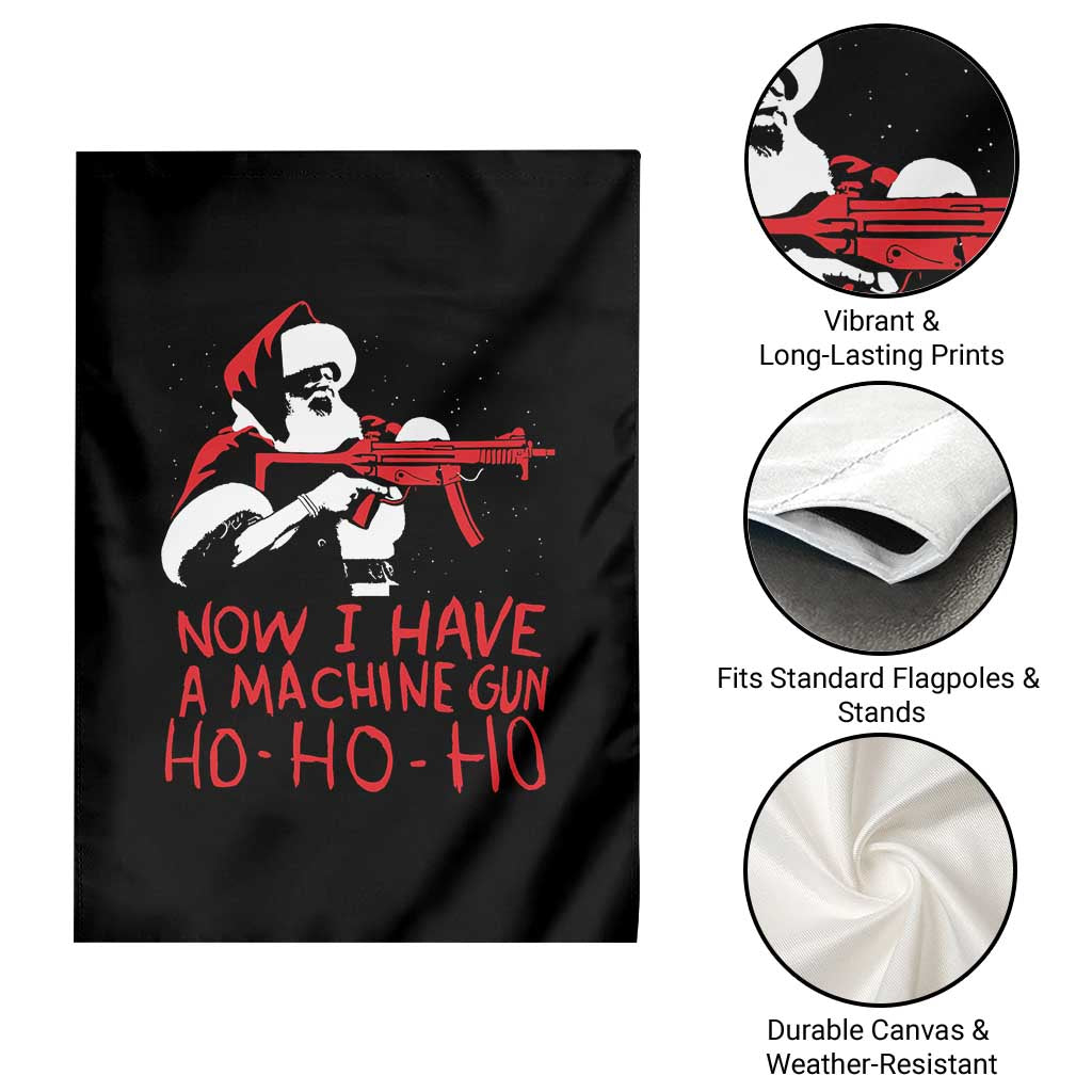 Now I Have A Machine Gun Garden Flag Funny Retro Christmas 90s Movie Santa Gun Lovers TS10 Print Your Wear