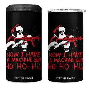 Now I Have A Machine Gun 4 in 1 Can Cooler Tumbler Funny Retro Christmas 90s Movie Santa Gun Lovers TS10 One Size: 16 oz Black Print Your Wear