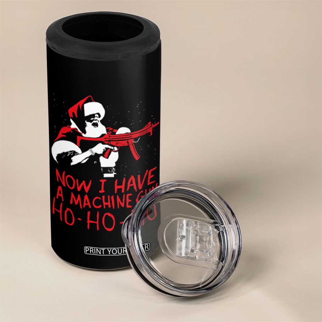 Now I Have A Machine Gun 4 in 1 Can Cooler Tumbler Funny Retro Christmas 90s Movie Santa Gun Lovers TS10 Print Your Wear