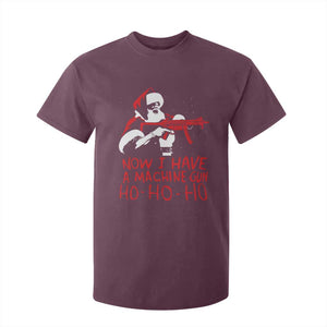 Now I Have A Machine Gun T Shirt For Kid Funny Retro Christmas 90s Movie Santa Gun Lovers TS10 Maroon Print Your Wear