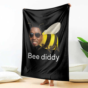 Bee Diddy Throw Blanket Funny Weirdcore Dark Humor Internet Memes Gen-Z TS10 Print Your Wear