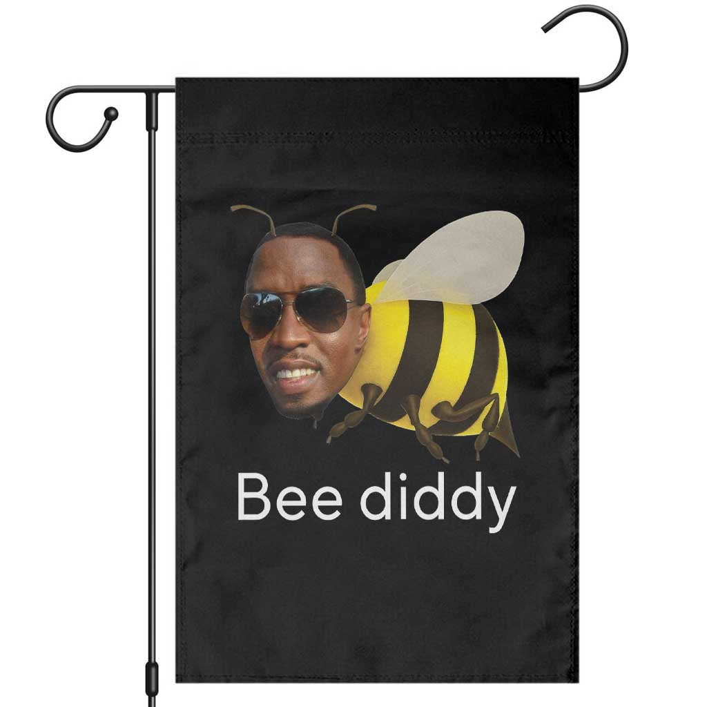 Bee Diddy Garden Flag Funny Weirdcore Dark Humor Internet Memes Gen-Z TS10 Black Print Your Wear