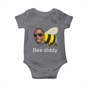 Bee Diddy Baby Onesie Funny Weirdcore Dark Humor Internet Memes Gen-Z TS10 Charcoal Print Your Wear