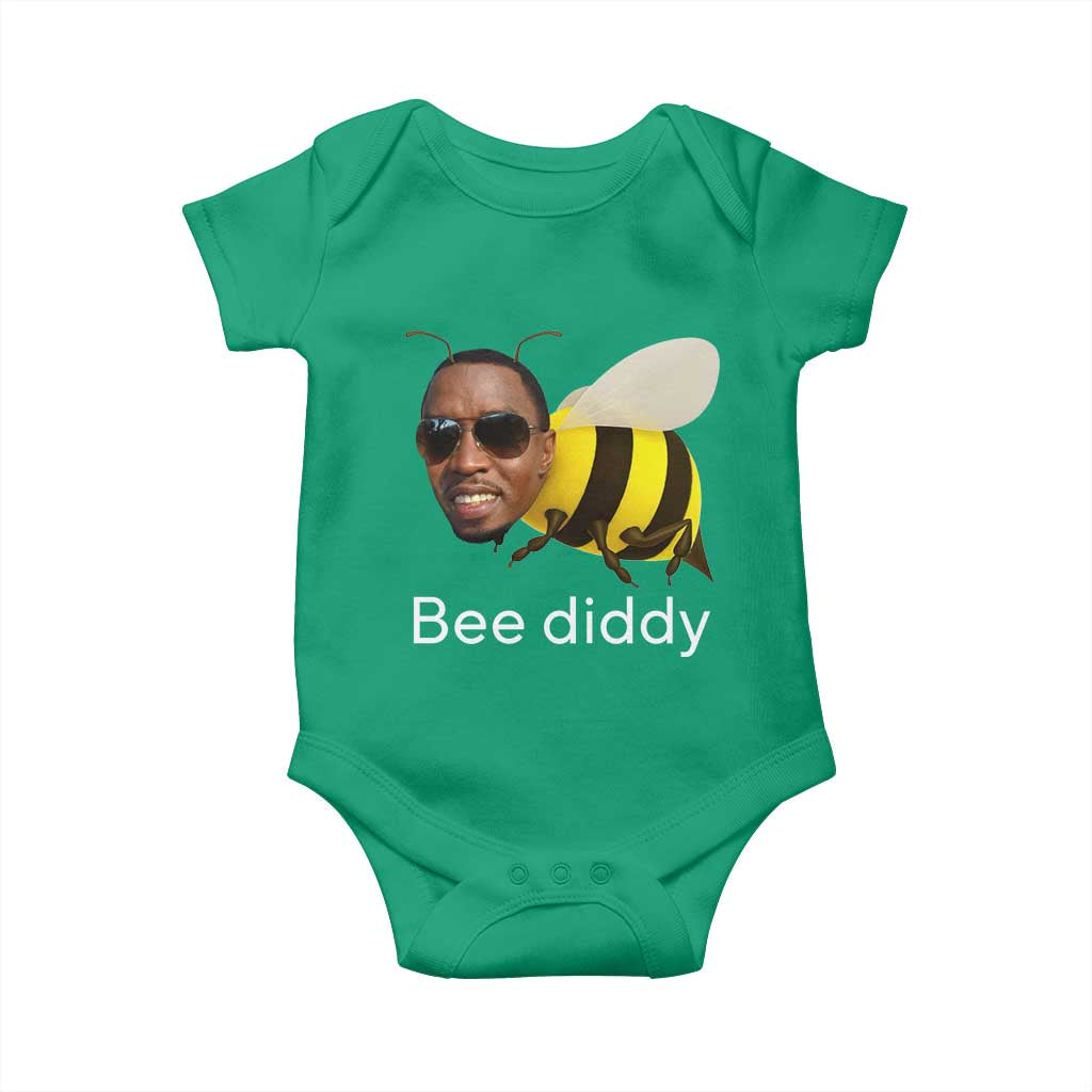 Bee Diddy Baby Onesie Funny Weirdcore Dark Humor Internet Memes Gen-Z TS10 Irish Green Print Your Wear
