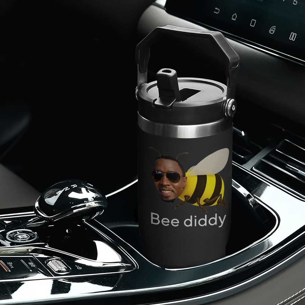 Bee Diddy Flip Straw Tumbler Funny Weirdcore Dark Humor Internet Memes Gen-Z TS10 Print Your Wear
