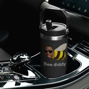 Bee Diddy Flip Straw Tumbler Funny Weirdcore Dark Humor Internet Memes Gen-Z TS10 Print Your Wear