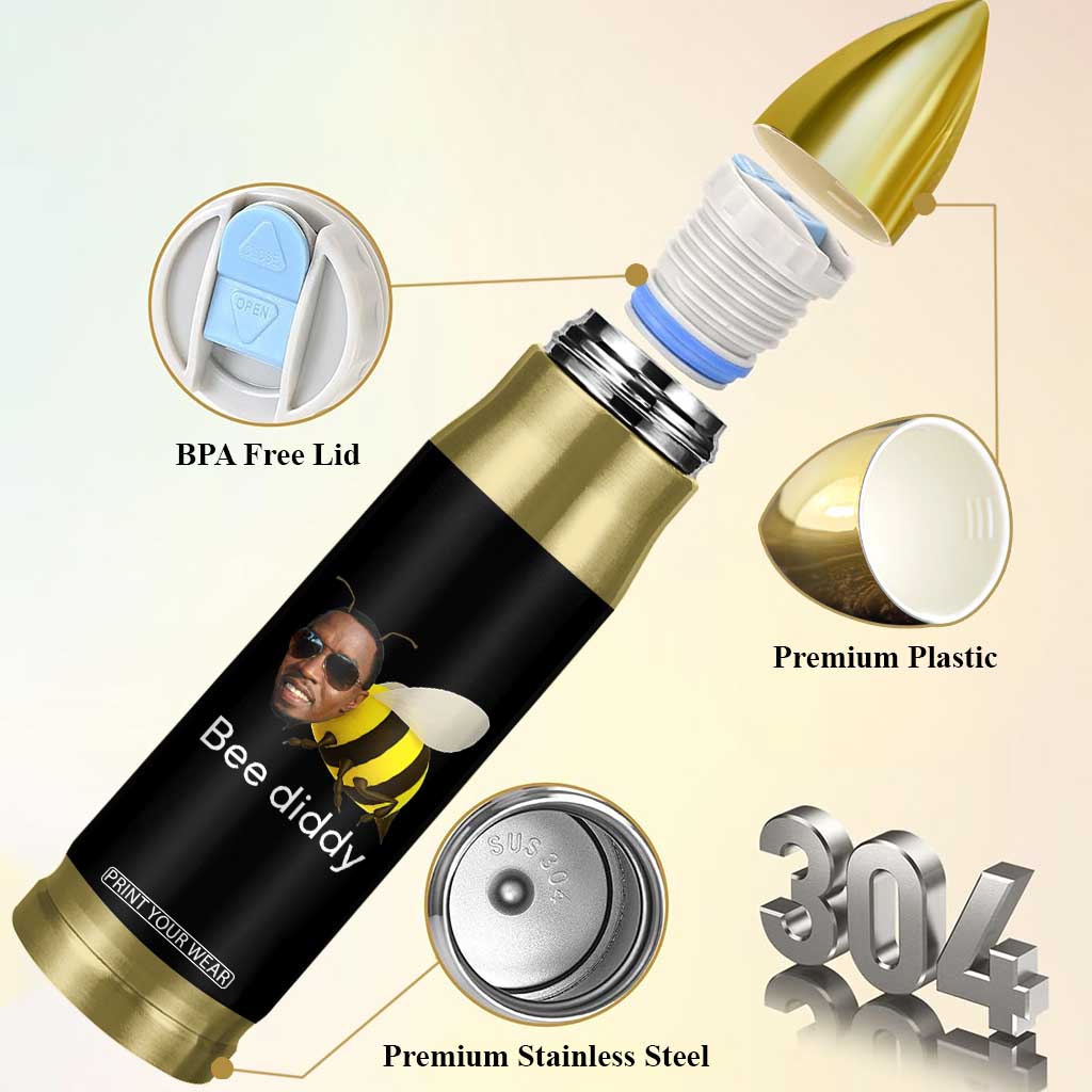 Bee Diddy Bullet Tumbler Funny Weirdcore Dark Humor Internet Memes Gen-Z TS10 Print Your Wear