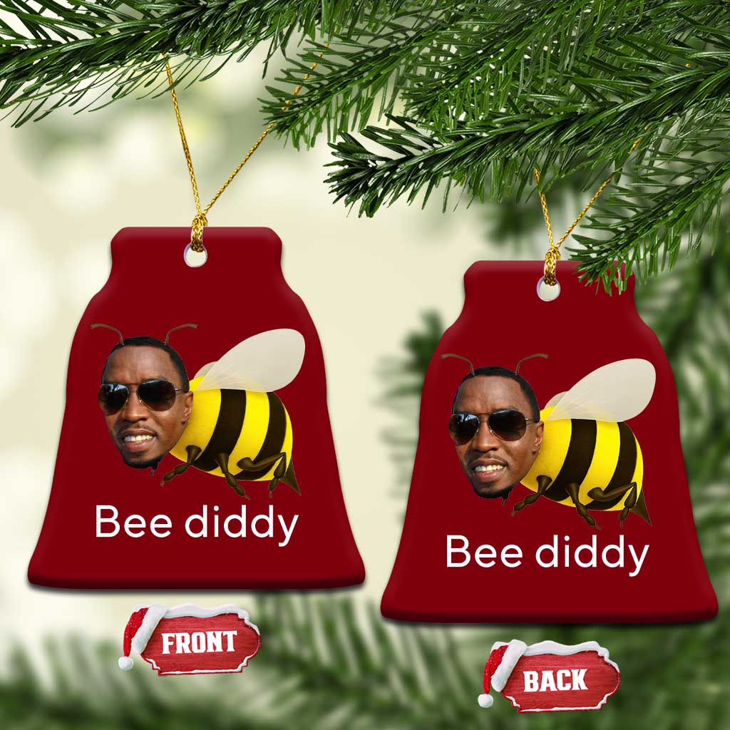Bee Diddy Ceramic Ornament Funny Weirdcore Dark Humor Internet Memes Gen-Z TS10 Print Your Wear