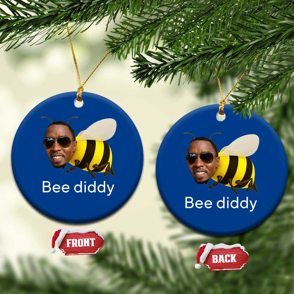 Bee Diddy Ceramic Ornament Funny Weirdcore Dark Humor Internet Memes Gen-Z TS10 1pc Blue Print Your Wear
