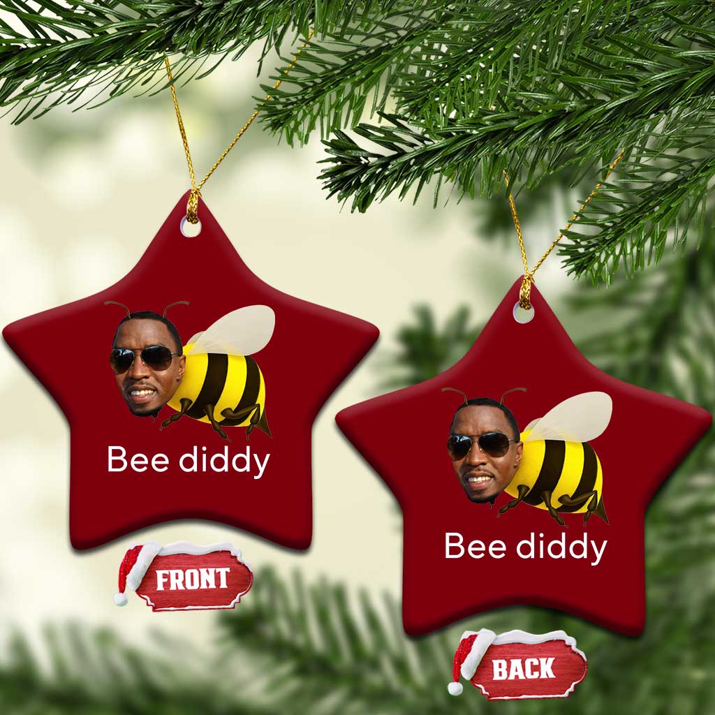 Bee Diddy Ceramic Ornament Funny Weirdcore Dark Humor Internet Memes Gen-Z TS10 Print Your Wear