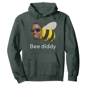 Bee Diddy Hoodie Funny Weirdcore Dark Humor Internet Memes Gen-Z TS10 Dark Forest Green Print Your Wear