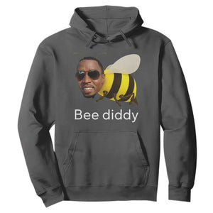 Bee Diddy Hoodie Funny Weirdcore Dark Humor Internet Memes Gen-Z TS10 Dark Heather Print Your Wear