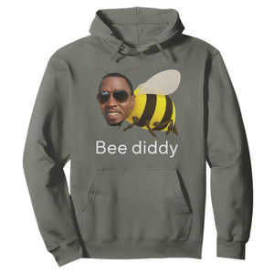 Bee Diddy Hoodie Funny Weirdcore Dark Humor Internet Memes Gen-Z TS10 Military Green Print Your Wear