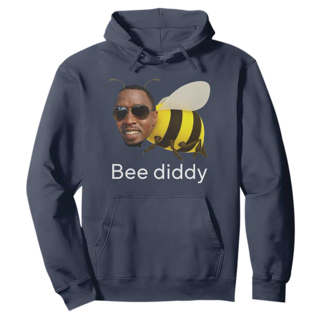 Bee Diddy Hoodie Funny Weirdcore Dark Humor Internet Memes Gen-Z TS10 Navy Print Your Wear