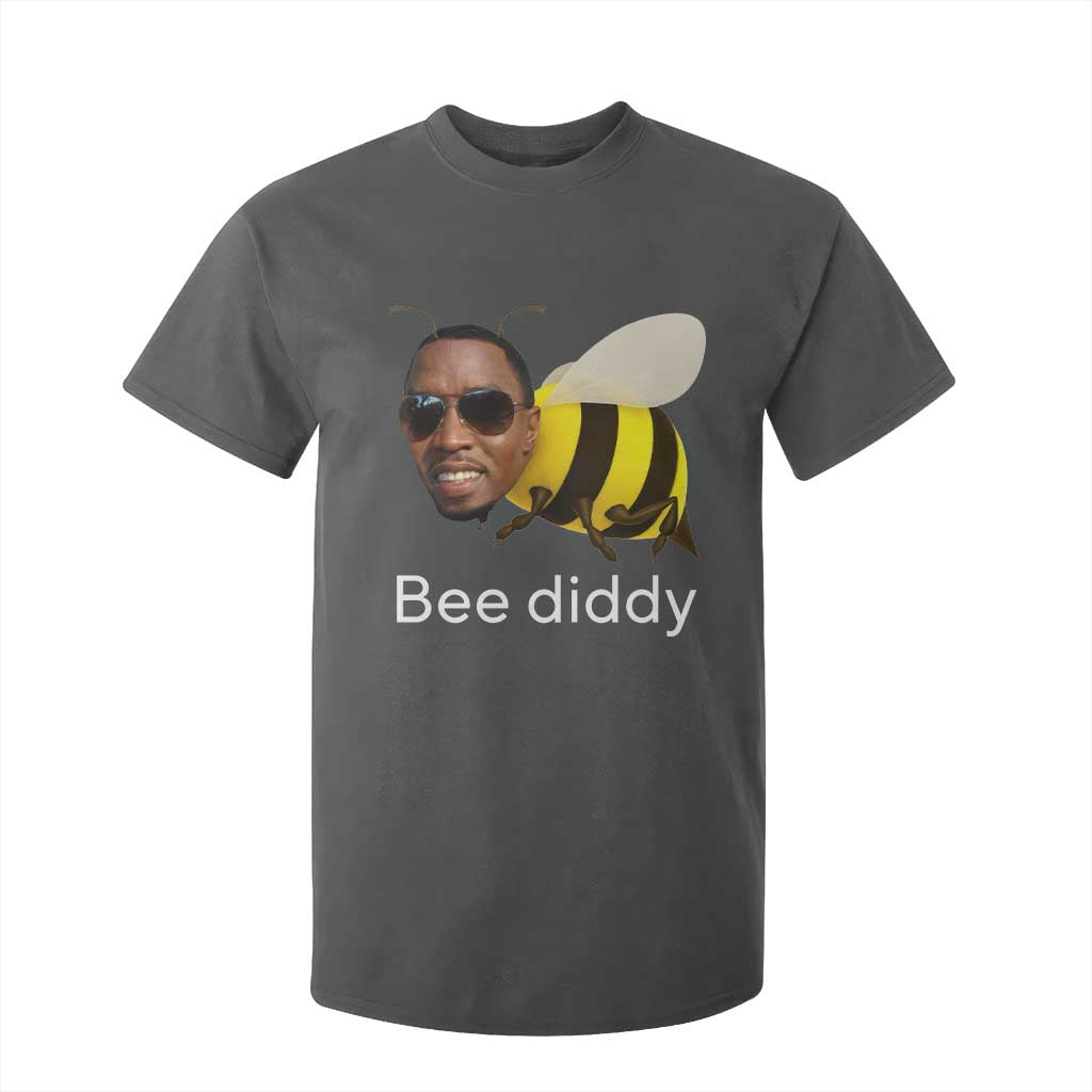 Bee Diddy T Shirt For Kid Funny Weirdcore Dark Humor Internet Memes Gen-Z TS10 Dark Heather Print Your Wear