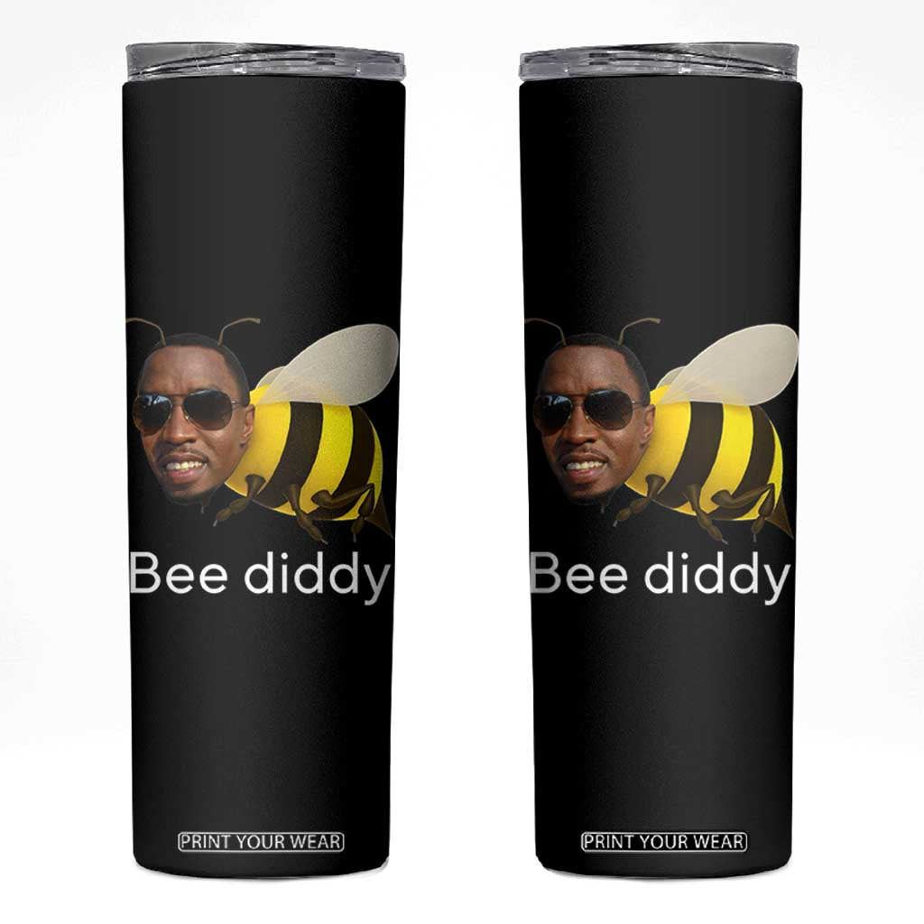 Bee Diddy Skinny Tumbler Funny Weirdcore Dark Humor Internet Memes Gen-Z TS10 Black Print Your Wear