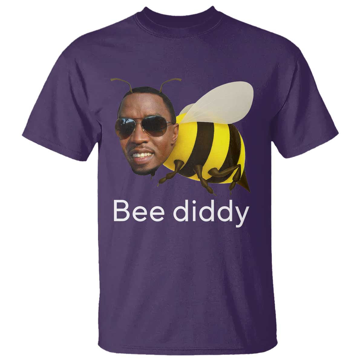 Bee Diddy T Shirt Funny Weirdcore Dark Humor Internet Memes Gen-Z TS10 Purple Print Your Wear