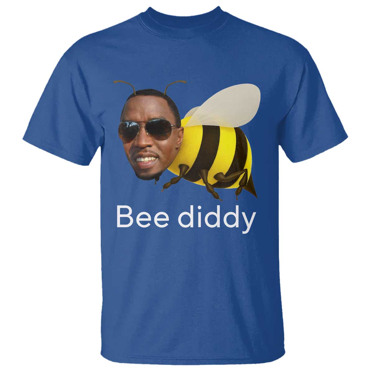 Bee Diddy T Shirt Funny Weirdcore Dark Humor Internet Memes Gen-Z TS10 Royal Blue Print Your Wear