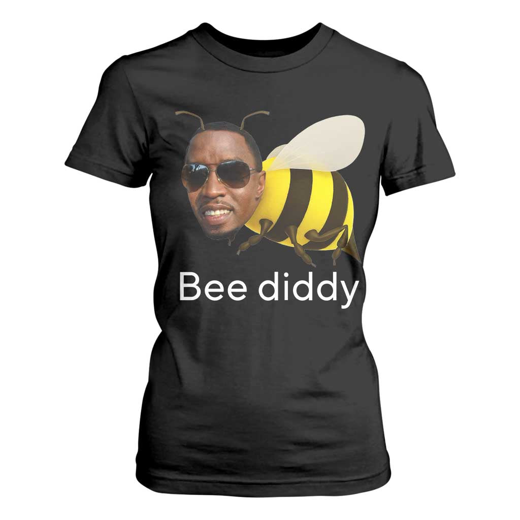 Bee Diddy T Shirt For Women Funny Weirdcore Dark Humor Internet Memes Gen-Z TS10 Black Print Your Wear