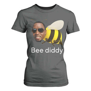 Bee Diddy T Shirt For Women Funny Weirdcore Dark Humor Internet Memes Gen-Z TS10 Dark Heather Print Your Wear