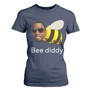 Bee Diddy T Shirt For Women Funny Weirdcore Dark Humor Internet Memes Gen-Z TS10 Navy Print Your Wear