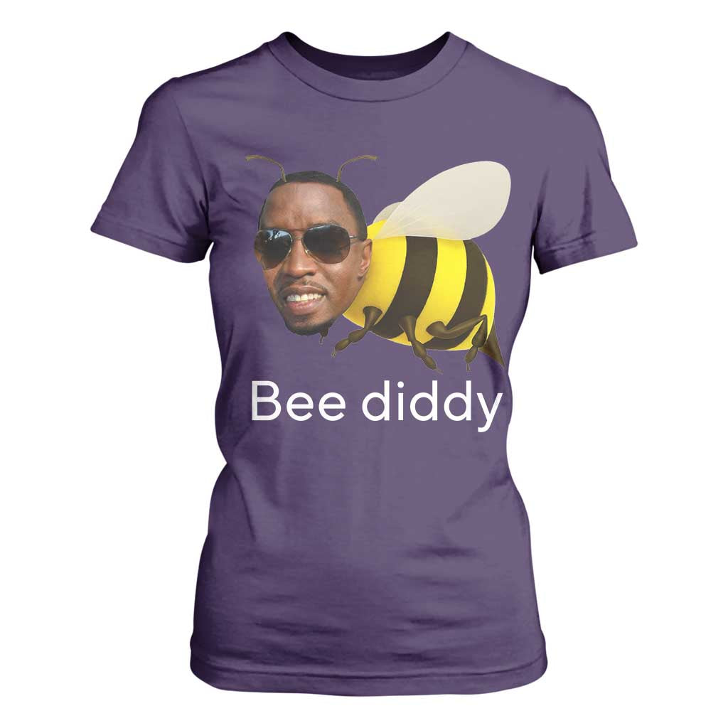 Bee Diddy T Shirt For Women Funny Weirdcore Dark Humor Internet Memes Gen-Z TS10 Purple Print Your Wear
