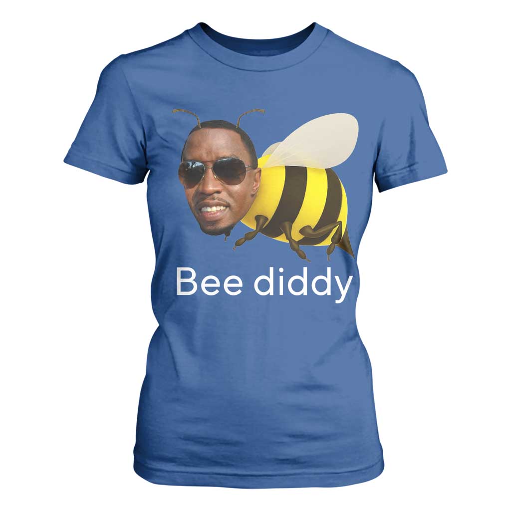 Bee Diddy T Shirt For Women Funny Weirdcore Dark Humor Internet Memes Gen-Z TS10 Royal Blue Print Your Wear