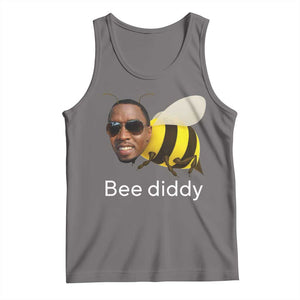 Bee Diddy Tank Top Funny Weirdcore Dark Humor Internet Memes Gen-Z TS10 Deep Heather Print Your Wear
