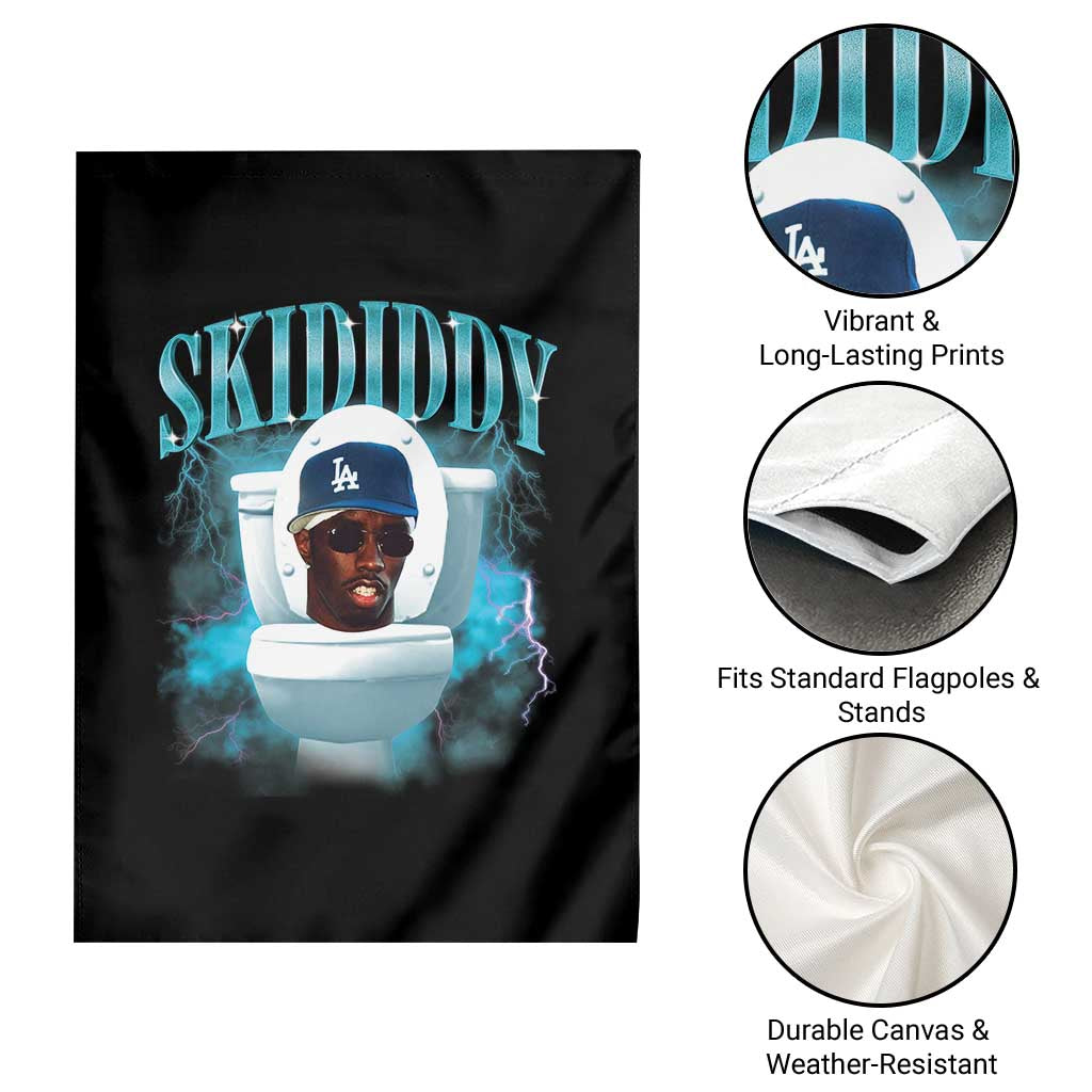 Funny Diddy Garden Flag Diddy Skibidi Toilet Bootleg Meme TS10 Print Your Wear