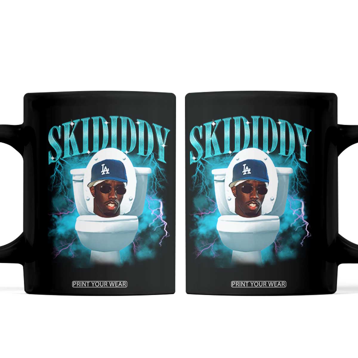 Funny Diddy Coffee Mug Diddy Skibidi Toilet Bootleg Meme TS10 Black Print Your Wear