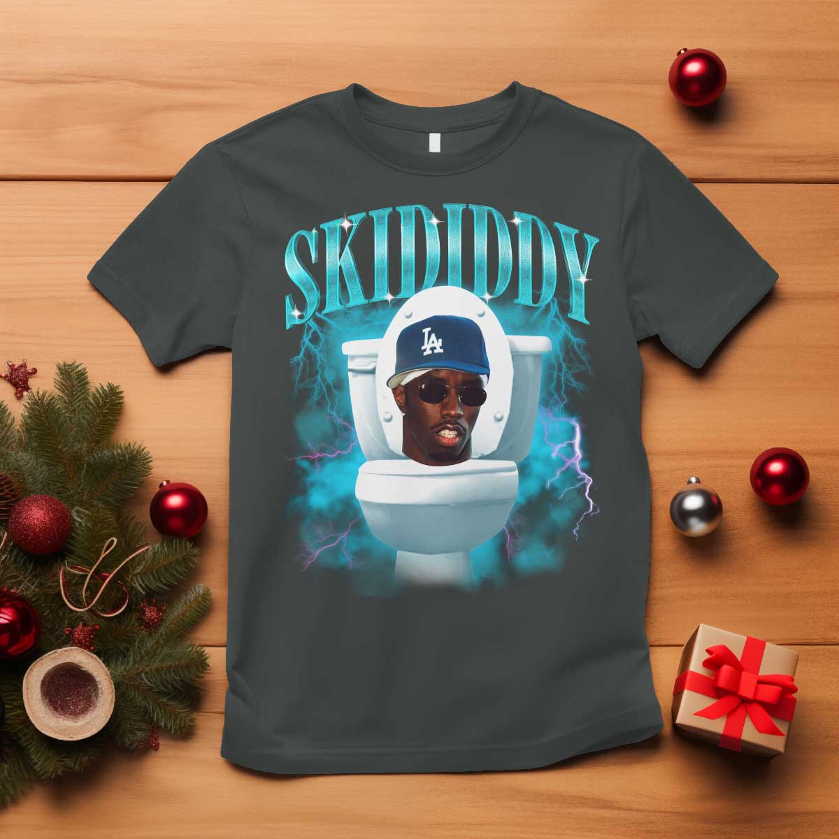 Funny Diddy T Shirt Diddy Skibidi Toilet Bootleg Meme TS10 Dark Heather Print Your Wear