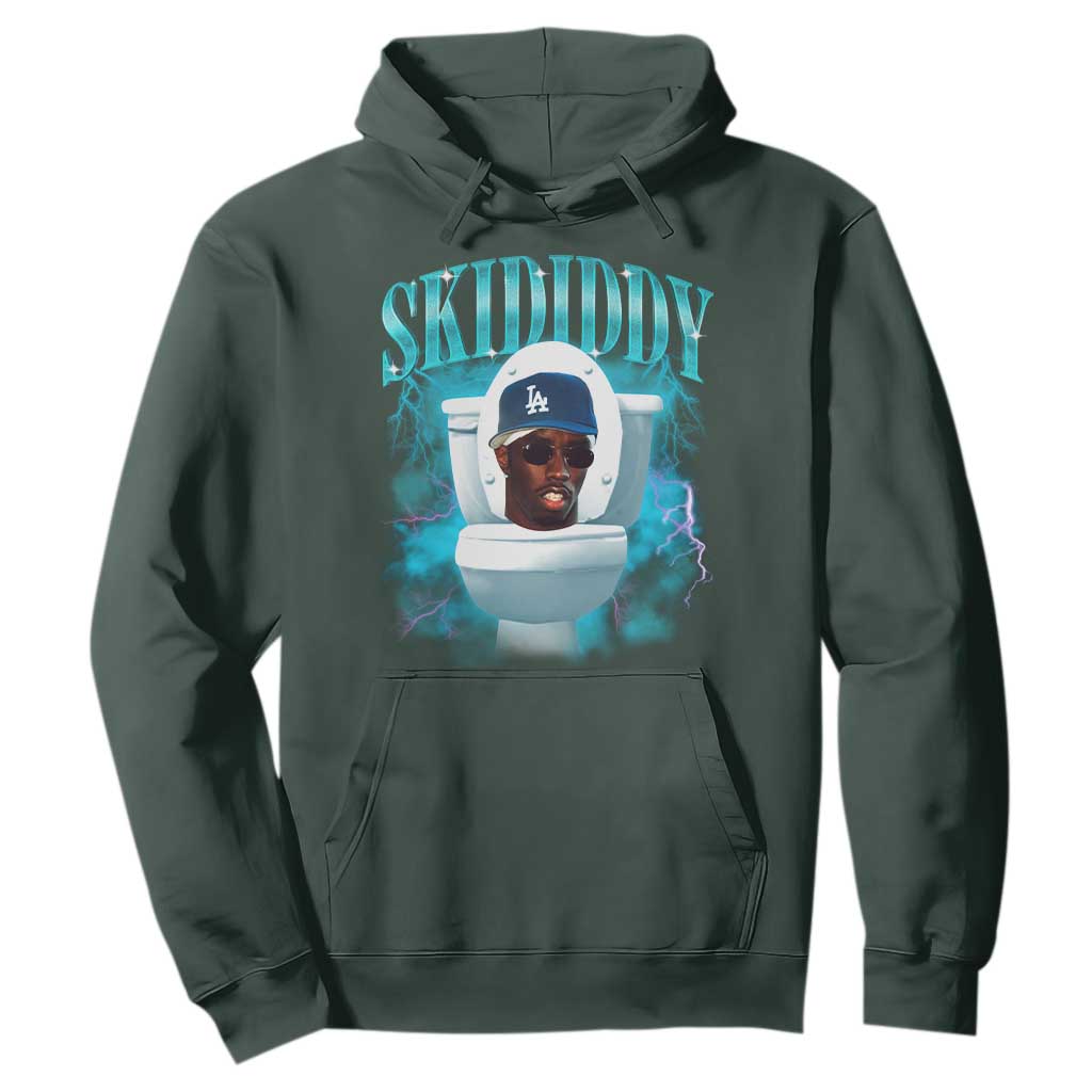 Funny Diddy Hoodie Diddy Skibidi Toilet Bootleg Meme TS10 Dark Forest Green Print Your Wear