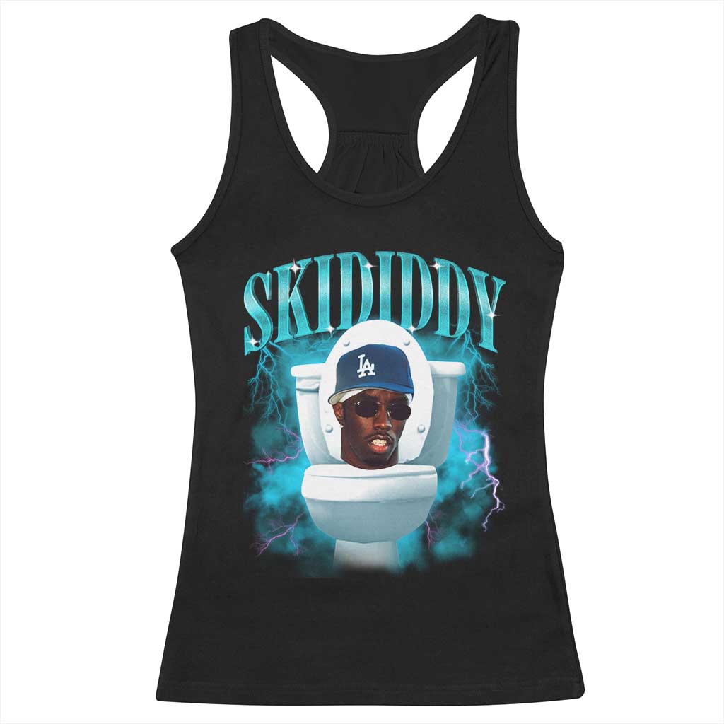 Funny Diddy Racerback Tank Top Diddy Skibidi Toilet Bootleg Meme TS10 Black Print Your Wear